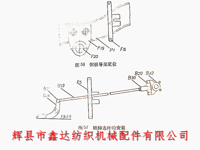 Installation of pedal linkage and position of side plate guide rail